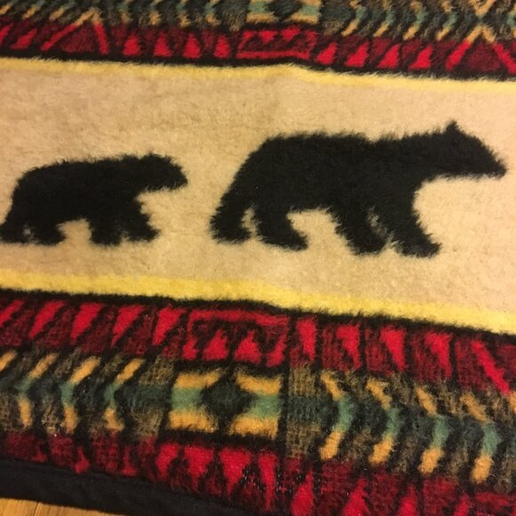 earth ragz bear Pillow Cover Rustic Cabin Lodge Forest Native American Pattern - Picture 11 of 16